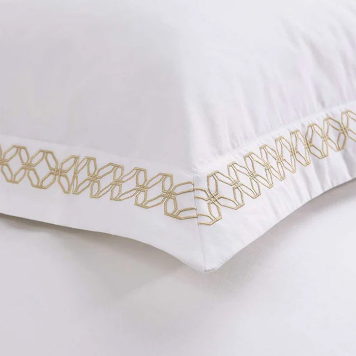 Cavendish Gold Duvet Cover Set on a white background