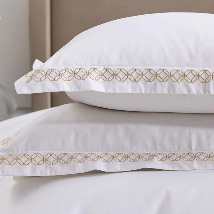 Cavendish Gold Pillowcase on a neutral background