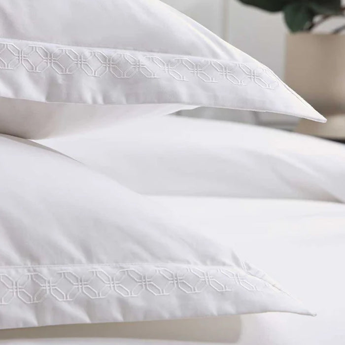 Cavendish White Pillowcase on a neutral background