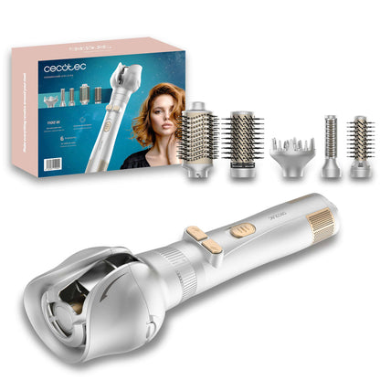 Cecotec Ceramic Care 6in1 Gyro, Hot air brush with rotating function, 1200Watts, Stainless Steel