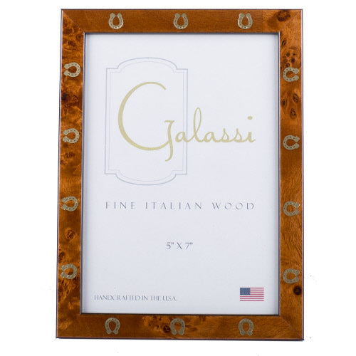 Chestnut Frame With Gold Horseshoes
