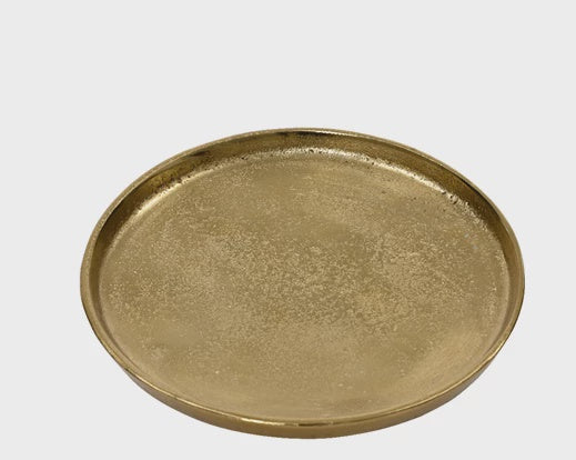 Circular Decorative Plate - Gold