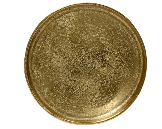 Circular Decorative Plate - Gold