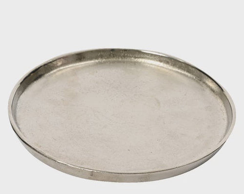 Circular Decorative Plate - Silver