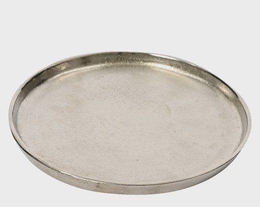 Circular Decorative Plate - Silver