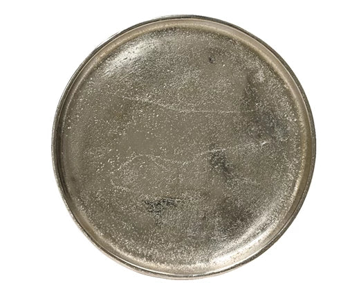 Circular Decorative Plate - Silver