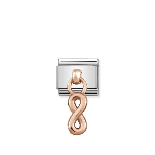 Classic Link Charm 9K Rose Gold Infinity Pendant Charm