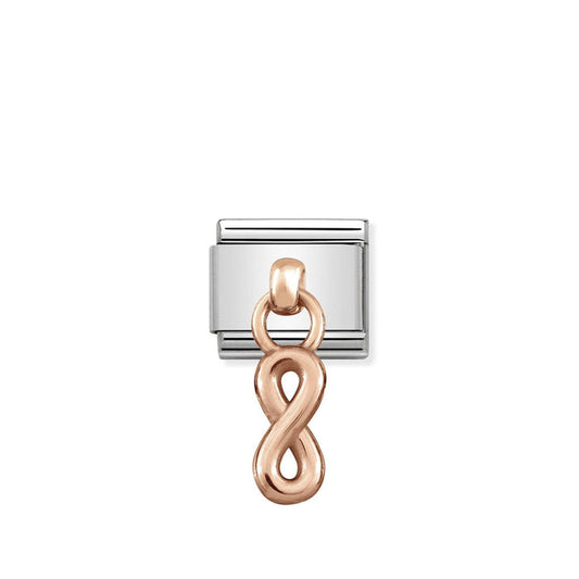 Classic Link Charm 9K Rose Gold Infinity Pendant Charm