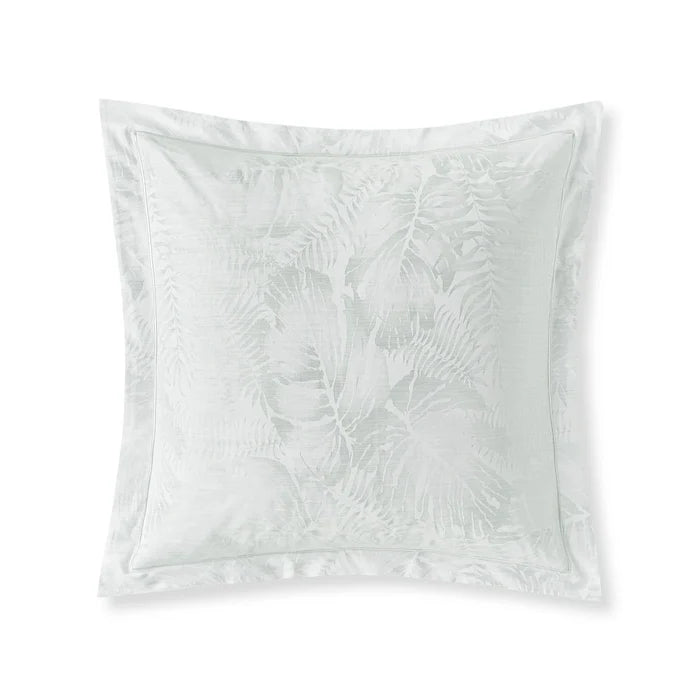 Copacabana_Jade_Euro_Sham pillowcase on a white background