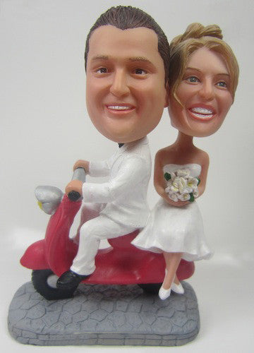 Couple on Scooter Bobblehead - National Bobblehead HOF Store