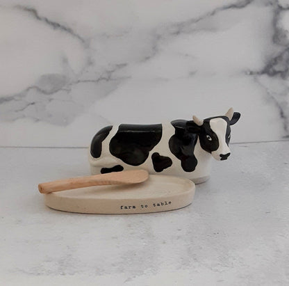 Cow Butter Dish set