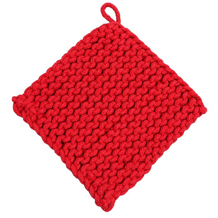 Crocheted Pot Holder RED