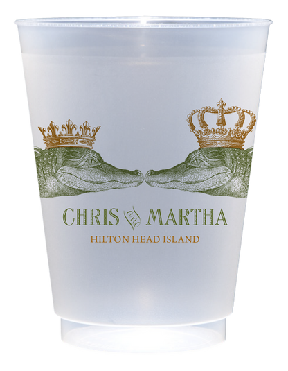 Customizable Kissing Gators 16oz Cups