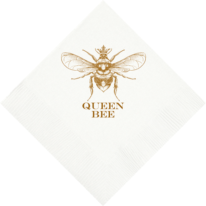 Customizable Queen Bee Beverage Napkins