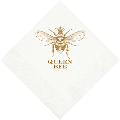 Customizable Queen Bee Beverage Napkins