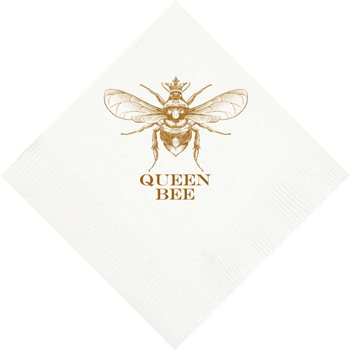 Customizable Queen Bee Beverage Napkins
