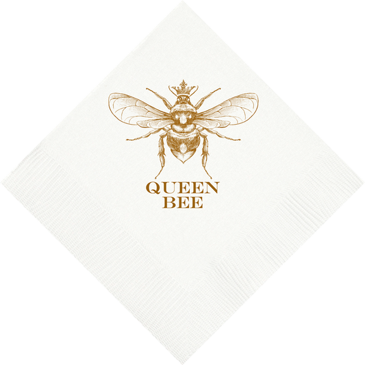 Customizable Queen Bee Beverage Napkins