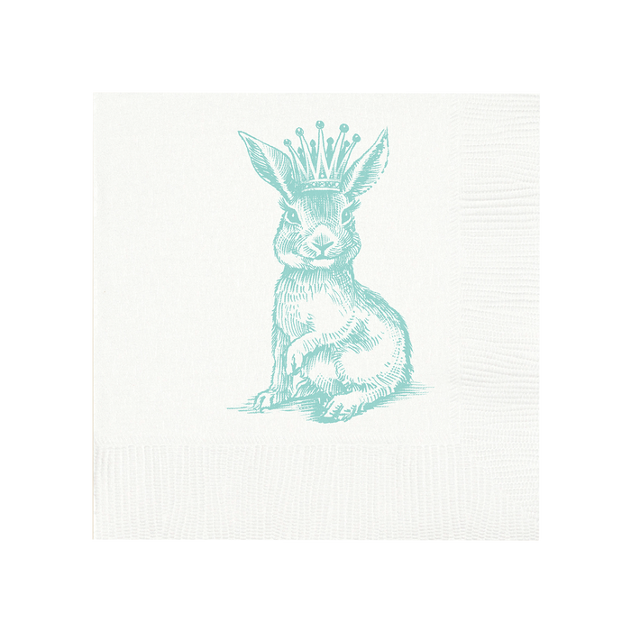 Customizable Royal Bunny Beverage Napkins