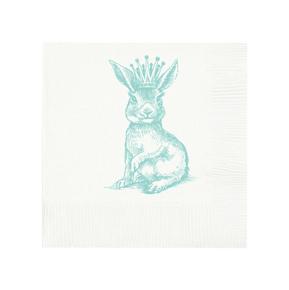 Customizable Royal Bunny Beverage Napkins