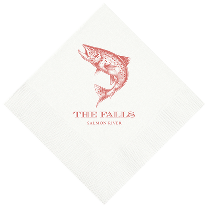 Customizable Salmon Beverage Napkins