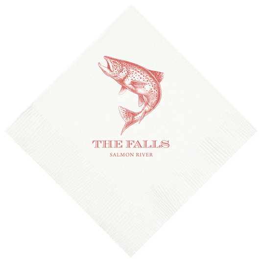 Customizable Salmon Beverage Napkins