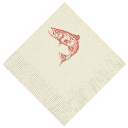 Customizable Salmon Beverage Napkins