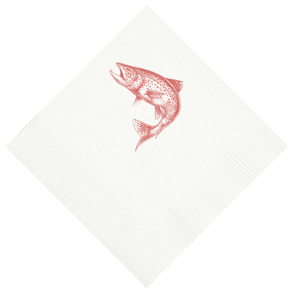 Customizable Salmon Beverage Napkins