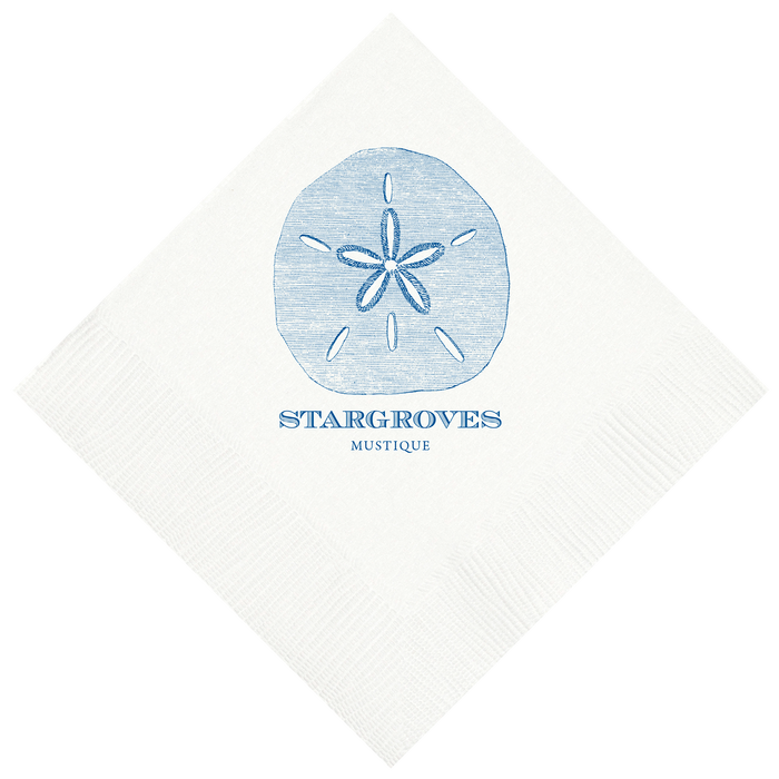 Customizable Sand Dollar Beverage Napkins