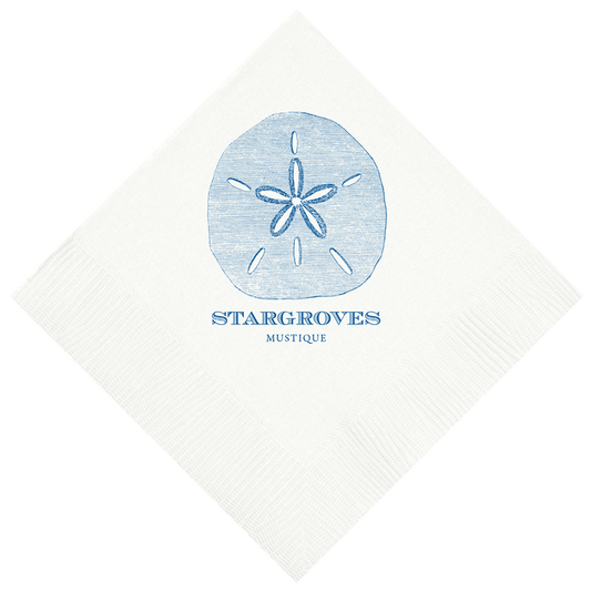 Customizable Sand Dollar Beverage Napkins