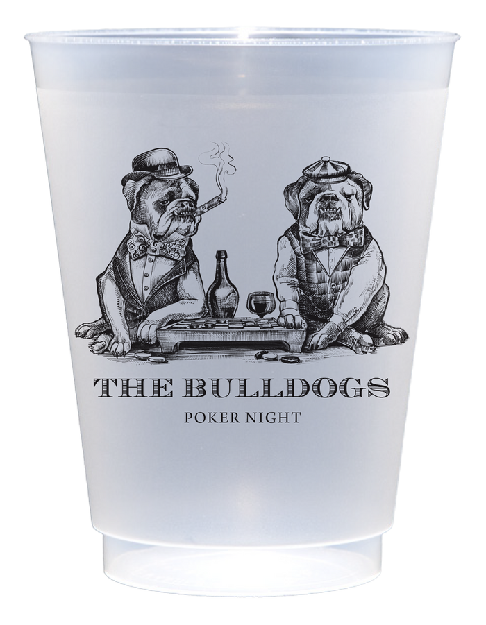 Customizable Smokin' English Bulldogs 16oz Cups