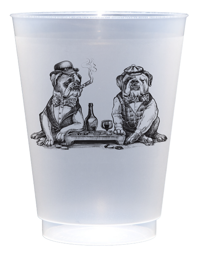 Customizable Smokin' English Bulldogs 16oz Cups
