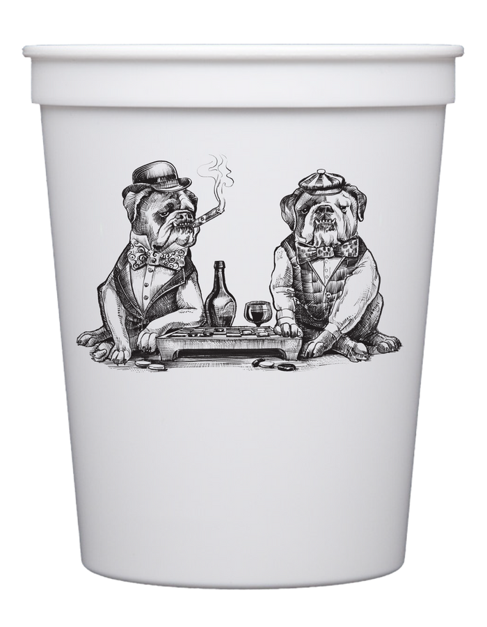 Customizable Smokin' English Bulldogs 16oz Cups