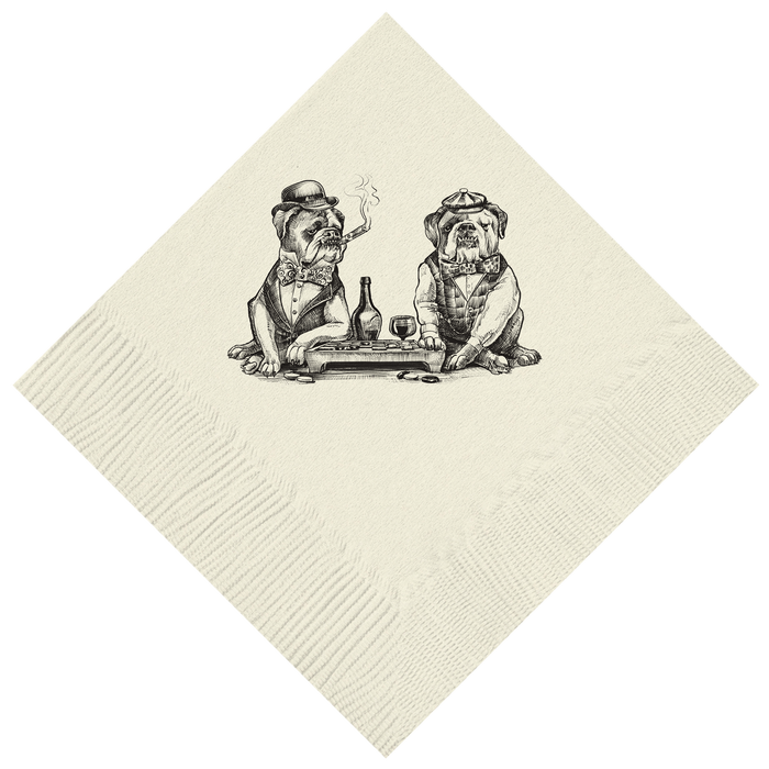 Customizable Smokin' English Bulldogs Beverage Napkins