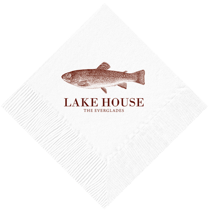 Customizable Trout Beverage Napkins