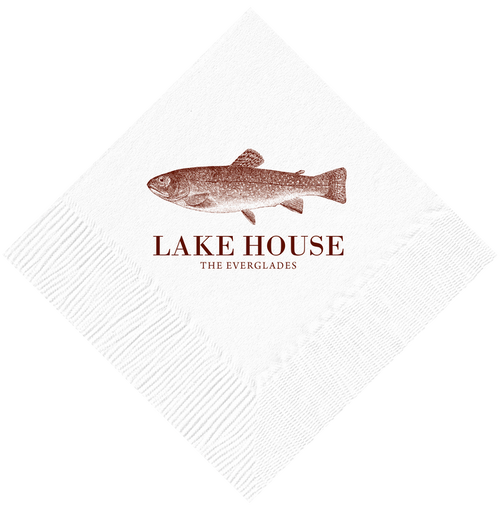 Customizable Trout Beverage Napkins