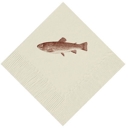 Customizable Trout Beverage Napkins