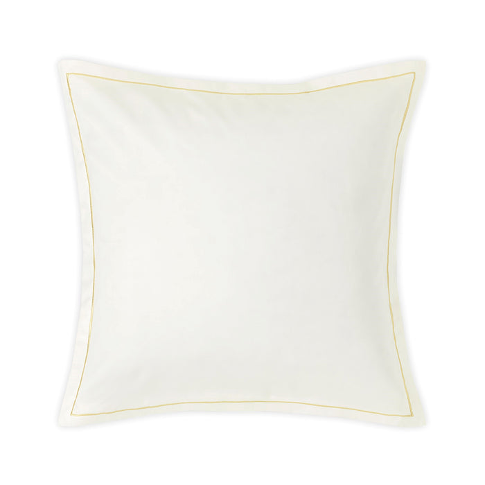 Dalia-Cream-Gold-Euro pillowcase on a white background