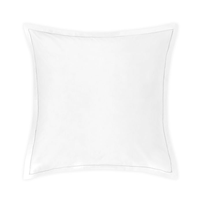 Dalia-White-Silver-Euro pillowcase on a white background