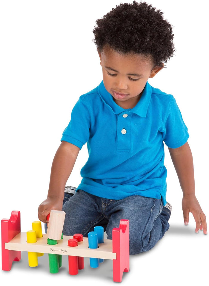 Deluxe Wooden Pound-A-Peg Toy With Hammer