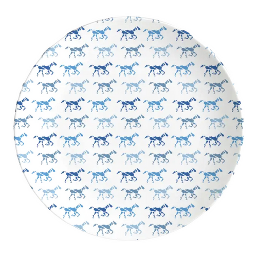 Derby Blue Melamine Plate