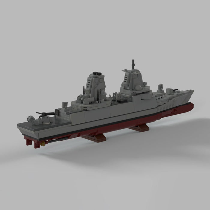 Deutsche Militärfregatte F126 im Maßstab 1/485 Klemmbausteine - LesDiyproduct_type##