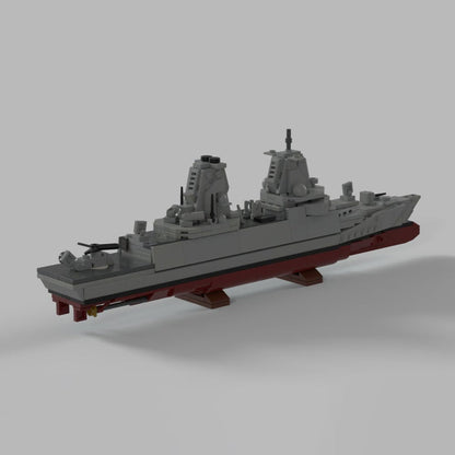 Deutsche Militärfregatte F126 im Maßstab 1/485 Klemmbausteine - LesDiyproduct_type##