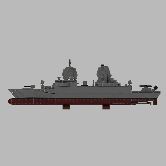 Deutsche Militärfregatte F126 im Maßstab 1/485 Klemmbausteine - LesDiyproduct_type##