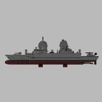 Deutsche Militärfregatte F126 im Maßstab 1/485 Klemmbausteine - LesDiyproduct_type##