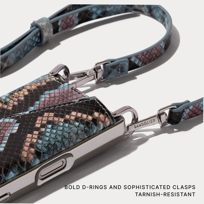 Donna Pouch Set - Prism Snake/Silver Chrome