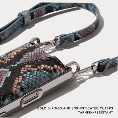 Donna Pouch Set - Prism Snake/Silver Chrome