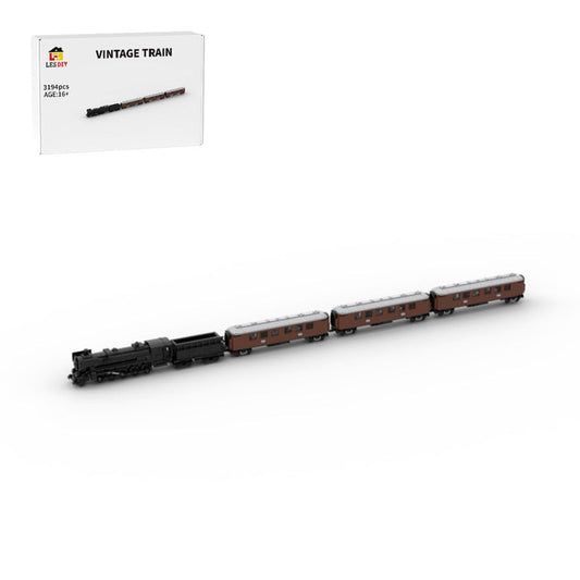 Elegant Vintage Train Historic Locomotive Klemmbausteine - LesDiy - Klemmbausteine