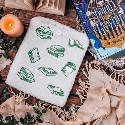 Embroidered Sherpa Book Sleeve - Bags