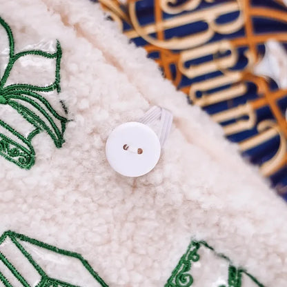 Embroidered Sherpa Book Sleeve - Bags