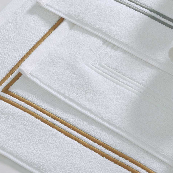 Close-up of Empire Bath Mat White Gold